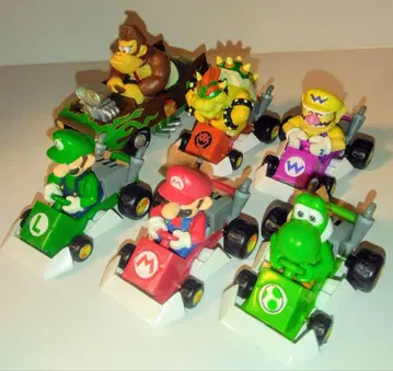 마리오 카트 풀백카 쵸로Q 미니카 피규어 세트 요시