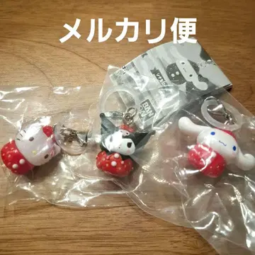 산리오 캐릭터즈 딸기 메지루시 액세서리 3개 세트