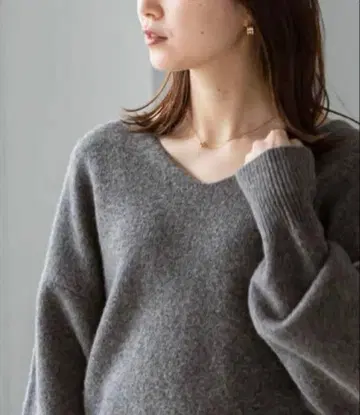 noble CA/W 숏 V 풀오버 그레이