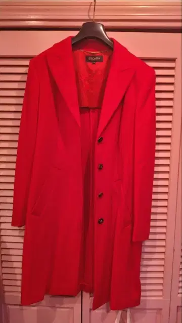 ESCADA 에스카다 롱 코트 심홍 레트로