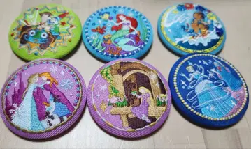 디즈니 자수 핀 배지 6개 세트