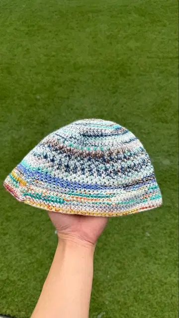 손뜨개질풍 비니 니트 캡