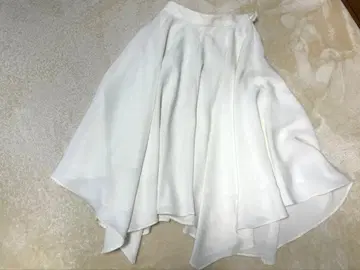 m,i,d, 화이트 플레어 스커트 38