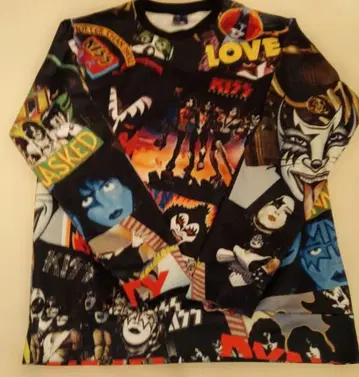 KISS 그래픽 긴팔 티셔츠