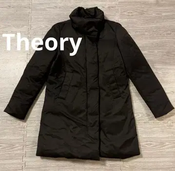새상품급 theory 블랙 숄카라 롱 다운 자켓 블랙 S