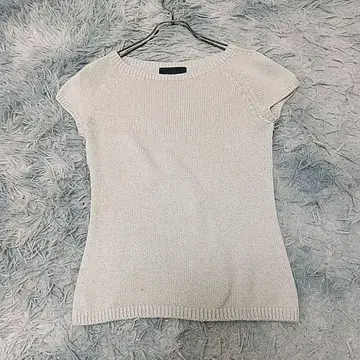 언타이틀 반팔 니트 풀오버 베이지 월드