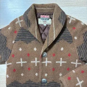 새상품급 빔즈 별주 SALTWATER COWBOY 네이티브 무늬 코트