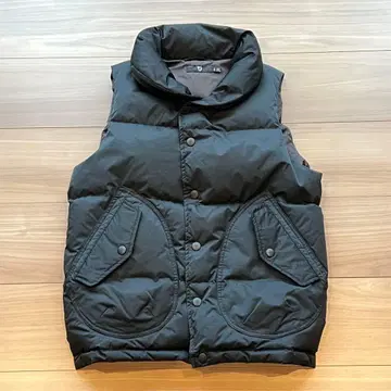 블랙 다운 베스트 높은 옷깃