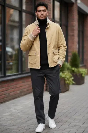 베이지 코튼 자켓 유나이티드 애로우즈 클리닝 완료