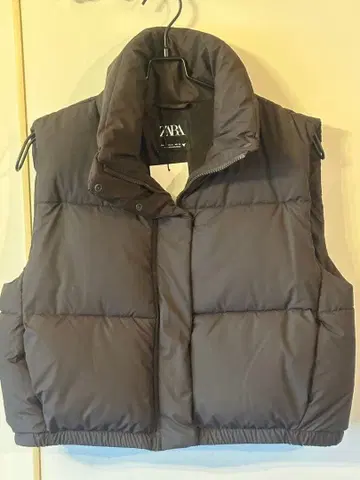 ZARA 다운 베스트 다크 그레이 택 포함 새상품