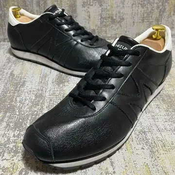 컨디션 최상 미즈노 MIZUNO 가죽 스니커즈 [ 29 ] 블랙 일본제