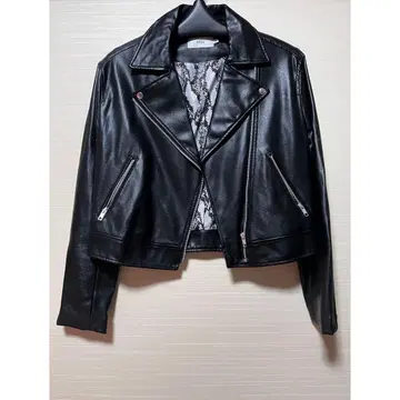 AZUL by moussy 라이더 자켓 블랙