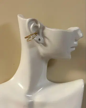 골드 트위스트 디자인 이어커프