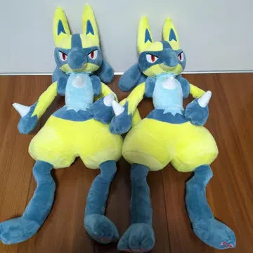 옐로우 컬러 루카리오 봉제 인형