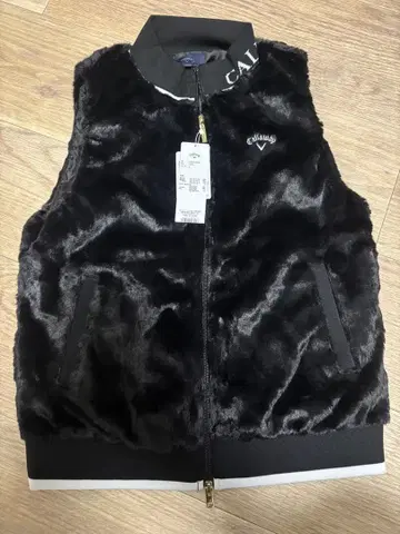 캘러웨이 여성용 퍼 베스트 블랙