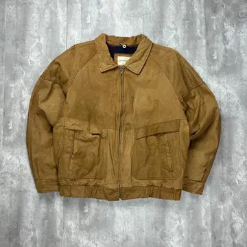 세인트 존스 베이 천연 가죽 블루종 가죽 자켓 베이지 XL 6114