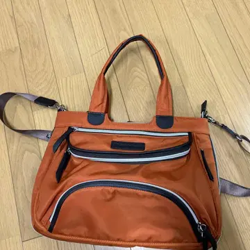 카스텔로 다 빈치 오렌지 나일론 토트백