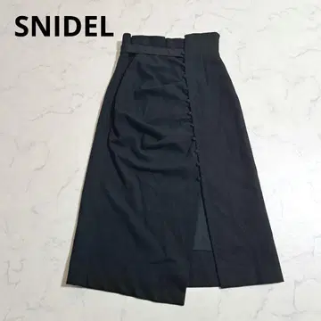 SNIDEL 스나이델 롱 스커트 슬릿 블랙 프리 사이즈