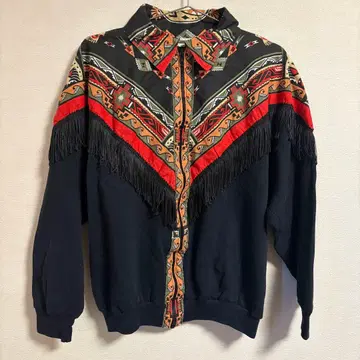 80s 프린지 빈티지 네이티브 무늬 빈티지 USA 미국 빈티지 의류
