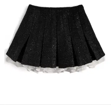 인팬 안감 부착 플리츠 미니 스커트