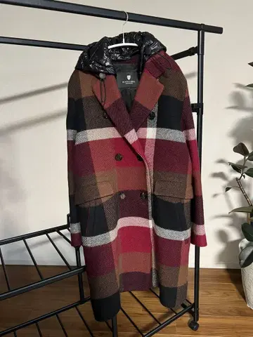 BLACK LABEL CRESTBRIDGE 레드 체크 체스터 코트