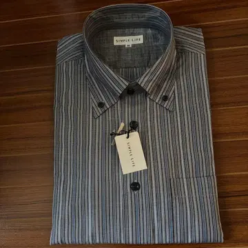 Simple Life 스트라이프 버튼 다운 셔츠 M