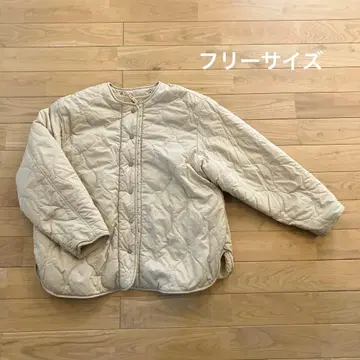 새상품급 스튜디오 클립 자켓 블루종 보아 리버서블 베이지