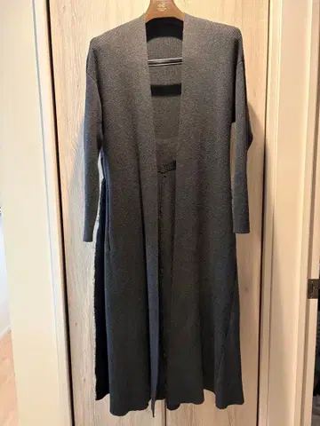 아넬라 럭스*다크 그레이 롱 가디건 허리 리본 포함