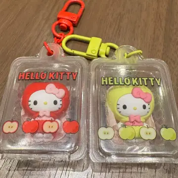 산리오 시크릿 키링 (후르츠 디자인) 키티 빨간색 그린