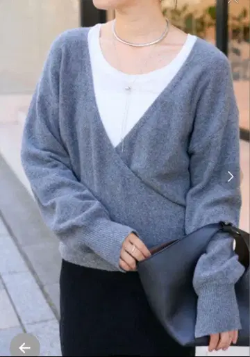 RIVE DROITE/소프트 울 카슈쿨 니트 그레이