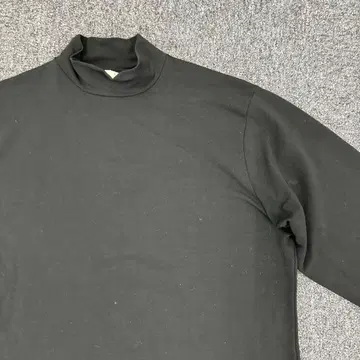 256 미군 실물 모크넥 롱 T 블랙 L 속건성 스트레치 JERSEY