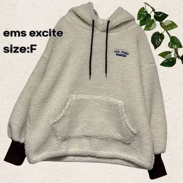 엠즈 엑사이트 보아 플리스 후드티 빅 실루엣 리브 절개