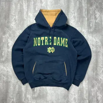 챔프스 자수 칼리지 로고 노트덤 후드 맨투맨 네이비 S 6147