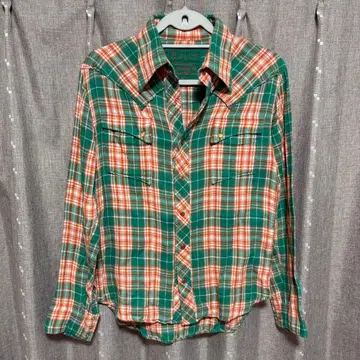 y122405 TMT 긴팔 셔츠 체크 무늬 포켓 S