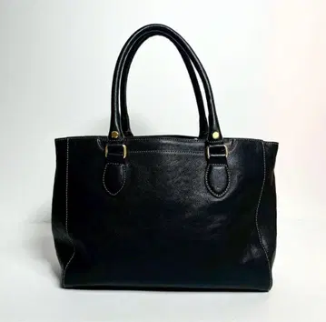 츠치야 가방 토트백 가죽 블랙 A4 수납 가능 숄더