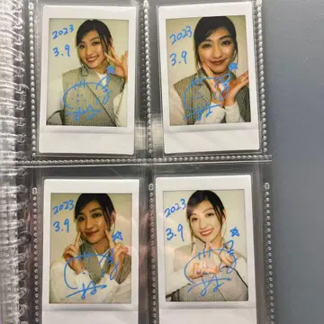 고바야시 카호 씨 친필 사인 폴라로이드 사진 4장 세트+덤 카드 포함