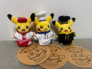 포켓몬 카페 한정판 피카츄 3체 세트