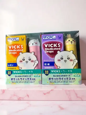 VICKS 메디케이티드 드롭스 치이카와(먼작귀) 콜라보 2개 세트