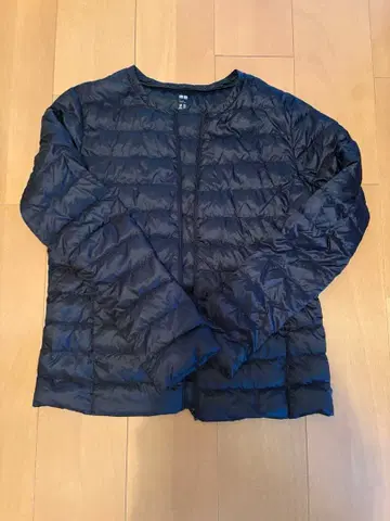 울트라 라이트 다운 자켓 지퍼 블랙