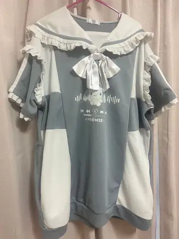 NOEMIE 노에미 시나모롤 프릴 세일러 저지 튜닉