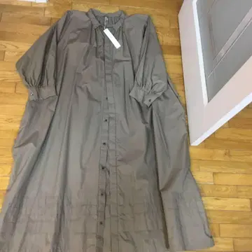 카키 셔츠 원피스 긴팔 이치 원피스