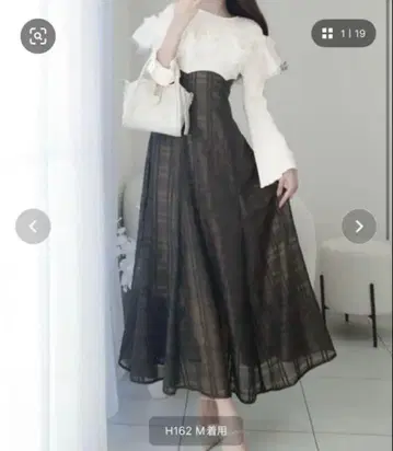 mily bilet 튤 프릴 디자인 도킹 원피스 롱