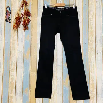 [MICHEL KLEIN] 스트레이트 데님 청바지 블랙 46 M