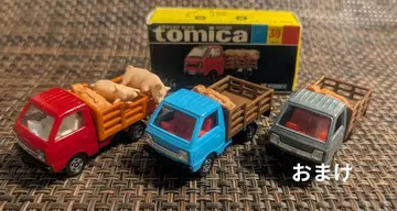 토미카 39 가축 운반차 빨간 헤드 복사 블랙 상자 일본제 덤 포함