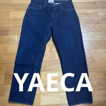 YAECA 와이드 테이퍼드 데님 청바지 W35