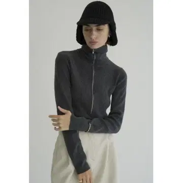 clane ZIP UP TURTLE KNIT TOPS