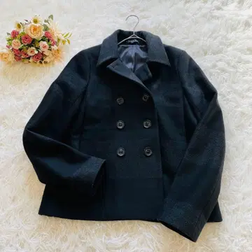 Theory 블랙 섀도우 보더 숏 피코트 일본제 사이즈 4