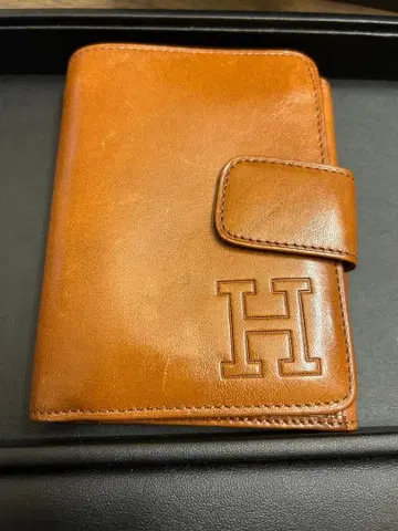 HIROFU 히로후 이단 접이식 지갑 가죽 브라운