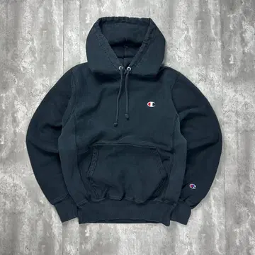 챔피온 자수 로고 리버스 위브 후드 맨투맨 블랙 S 6122