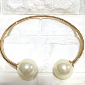 골드 펄 목걸이 오픈 디자인